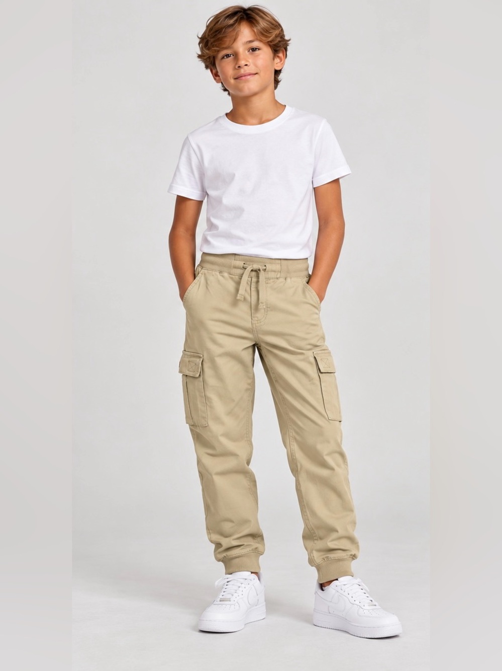NWT Levi's Boys Khaki Cargo Jogger Pants
